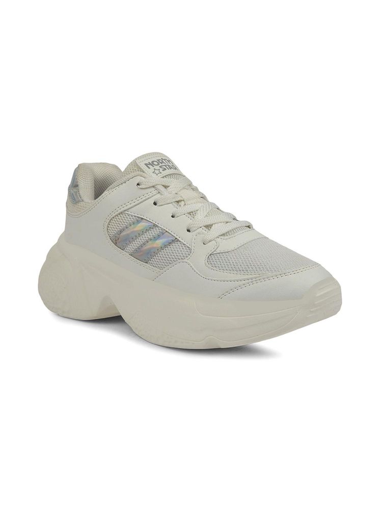 North Star Women Casual Lace-Ups White Sneakers-image-31