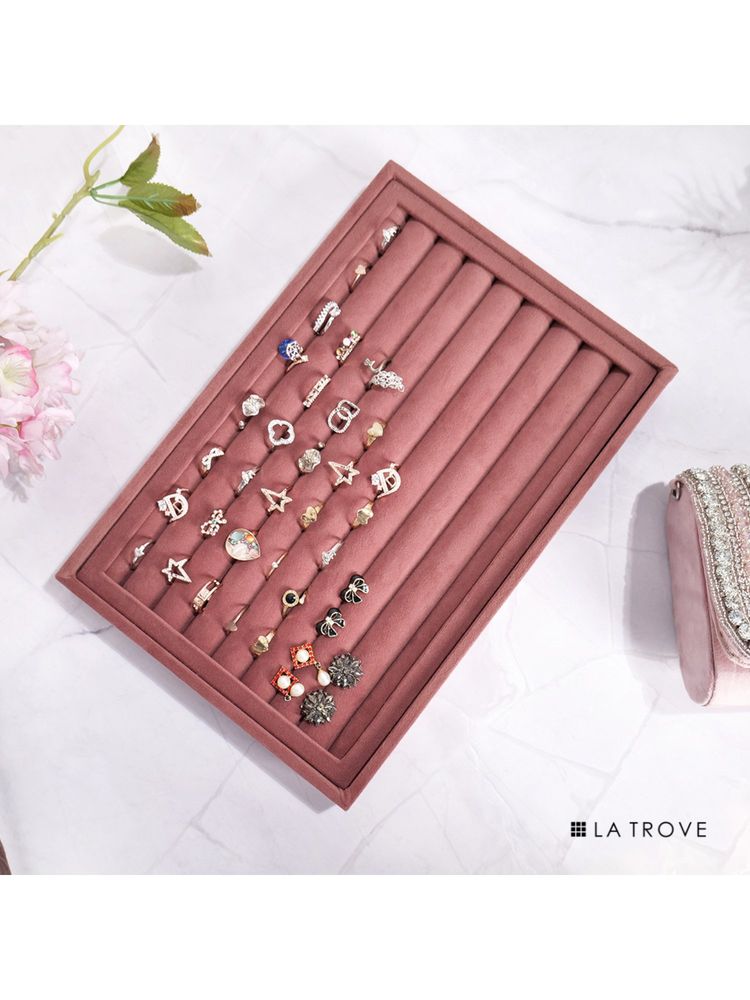 La Trove Luxury Big Ring Organiser Jewellery Tray-picture-15