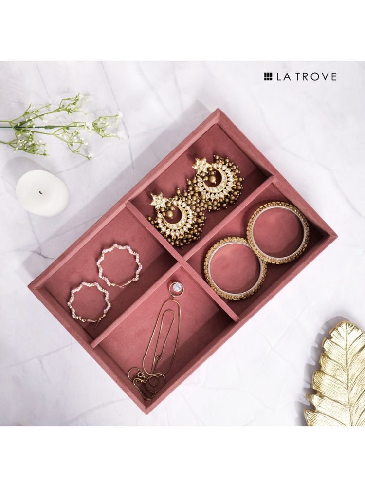 La Trove Luxury 4 Section Jewellery Tray (30X20X3.5 Cm)-picture-27