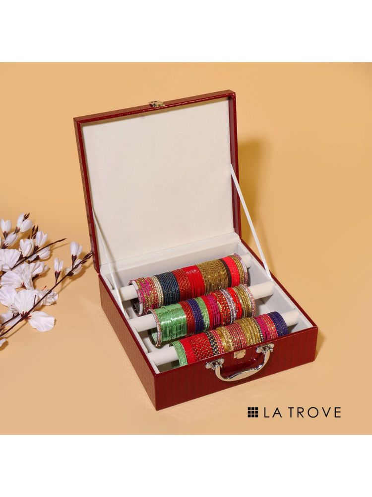 La Trove 3 Rods Bangle Box Organizer For Bangles And Kada