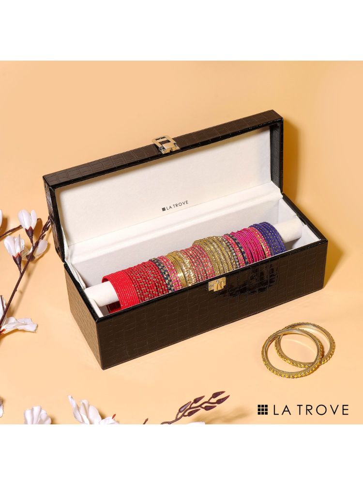 La Trove Premium Single Rod Bangle Box Closed-image-1