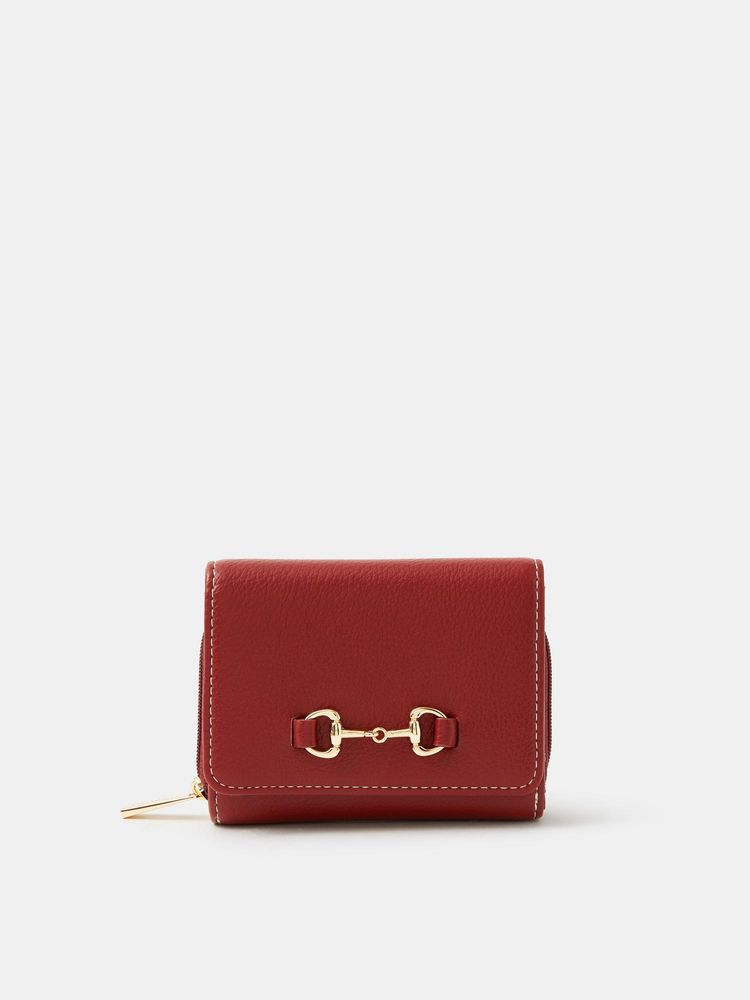 Accessorize London Women's Horsebit Tri-Fold Wallet-image-28