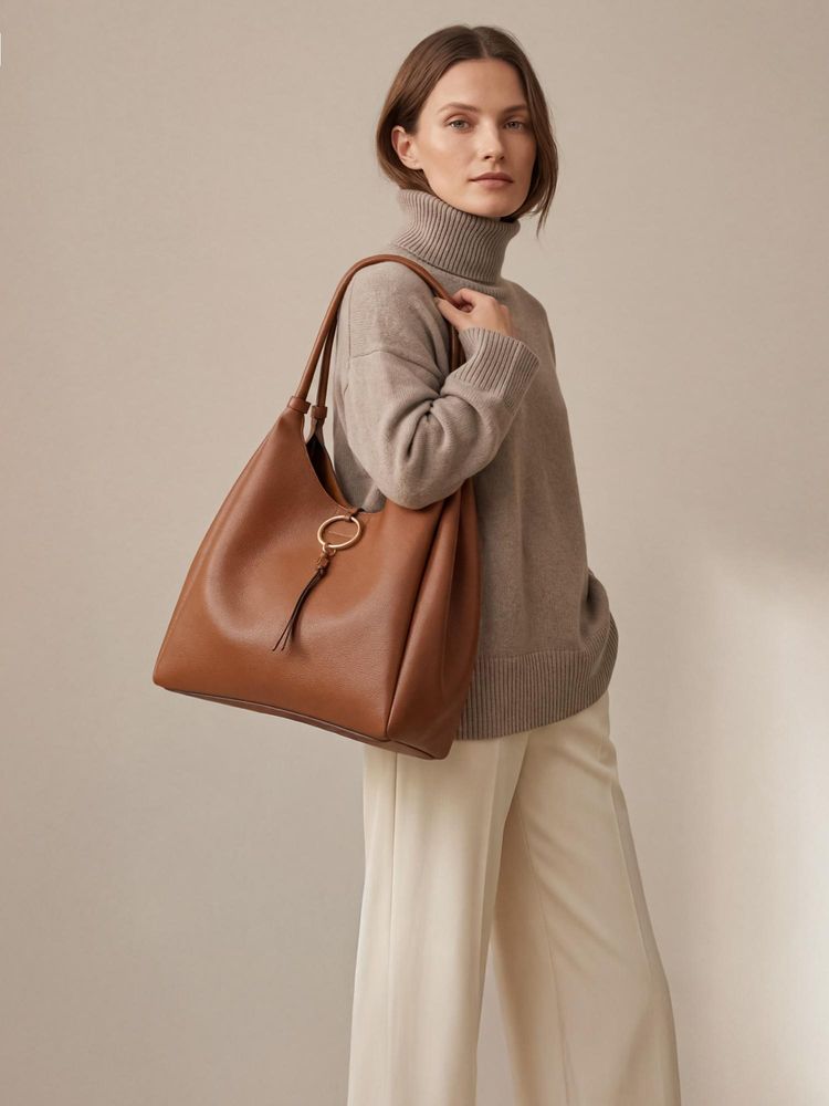 Accessorize London Women'S Tan Ring Tassel Handbag