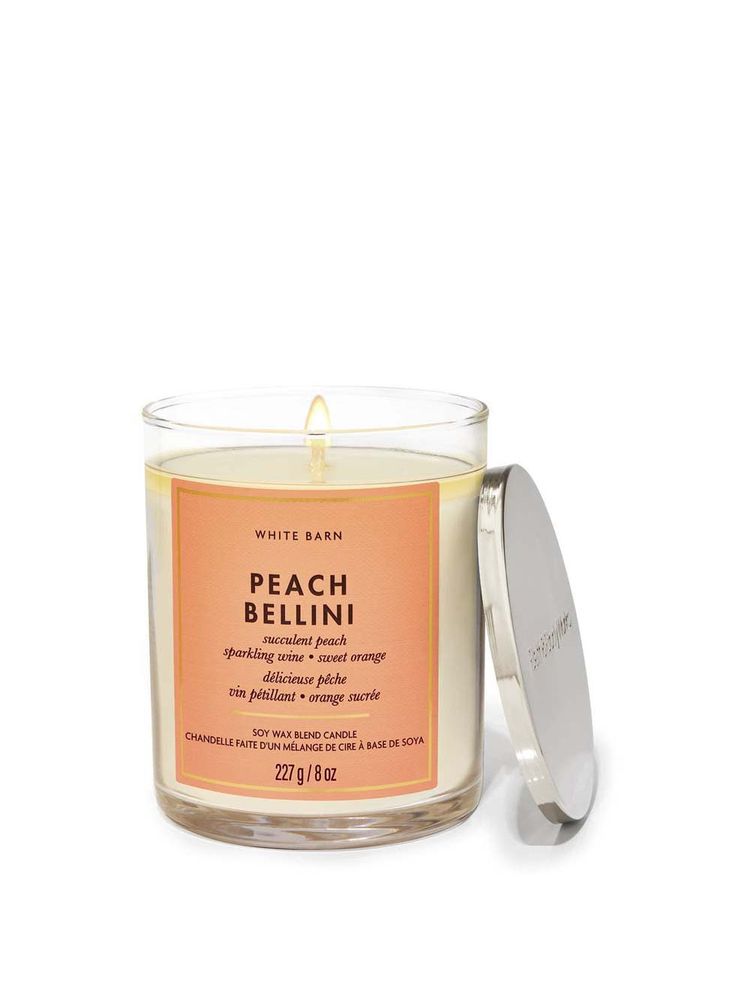 Bath & Body Works Peach Bellini Single Wick Candle-image-32
