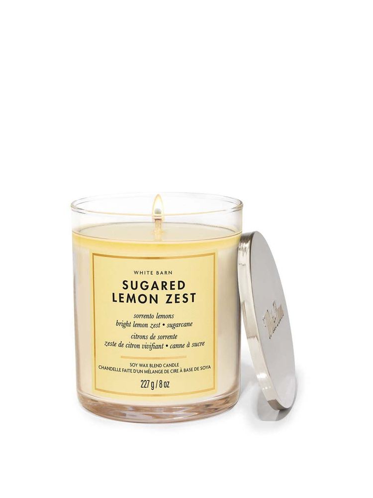 Bath & Body Works Sugared Lemon Zest Single Wick Candle-image-39