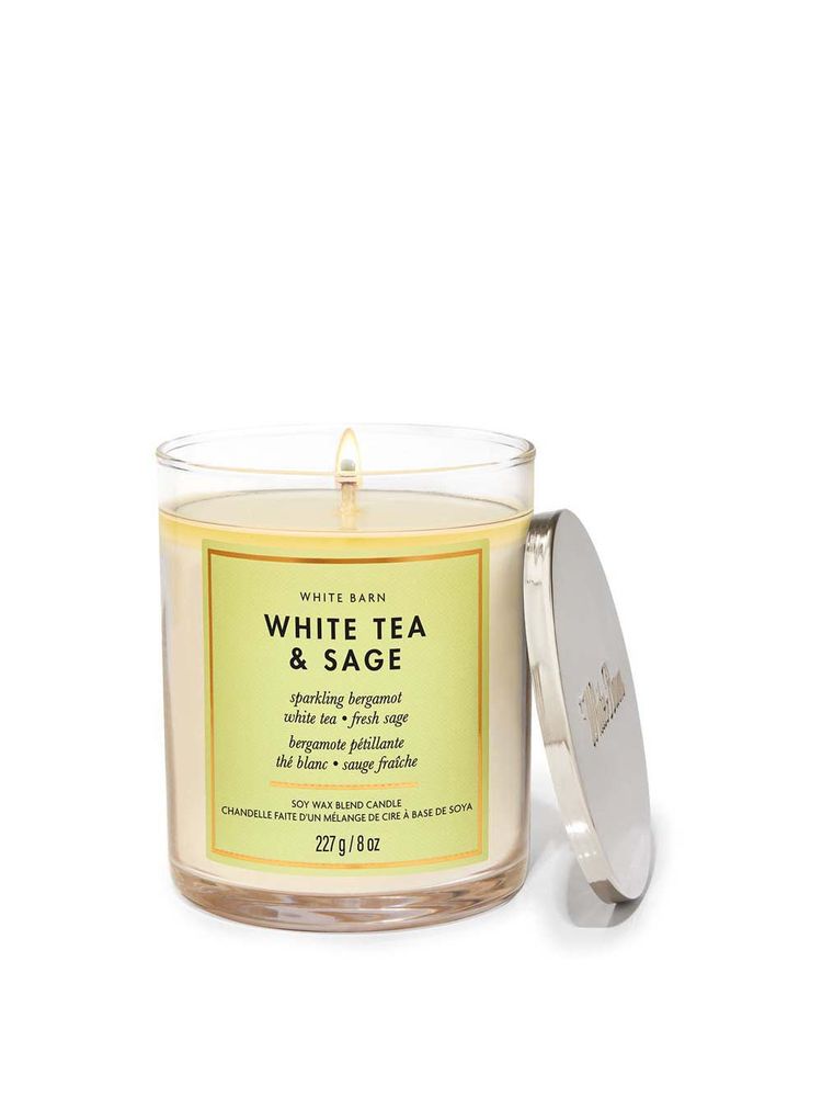 Bath & Body Works White Tea & Sage Single Wick Candle