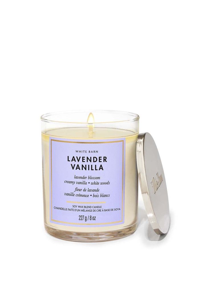 Bath & Body Works Lavender Vanilla Single Wick Candle