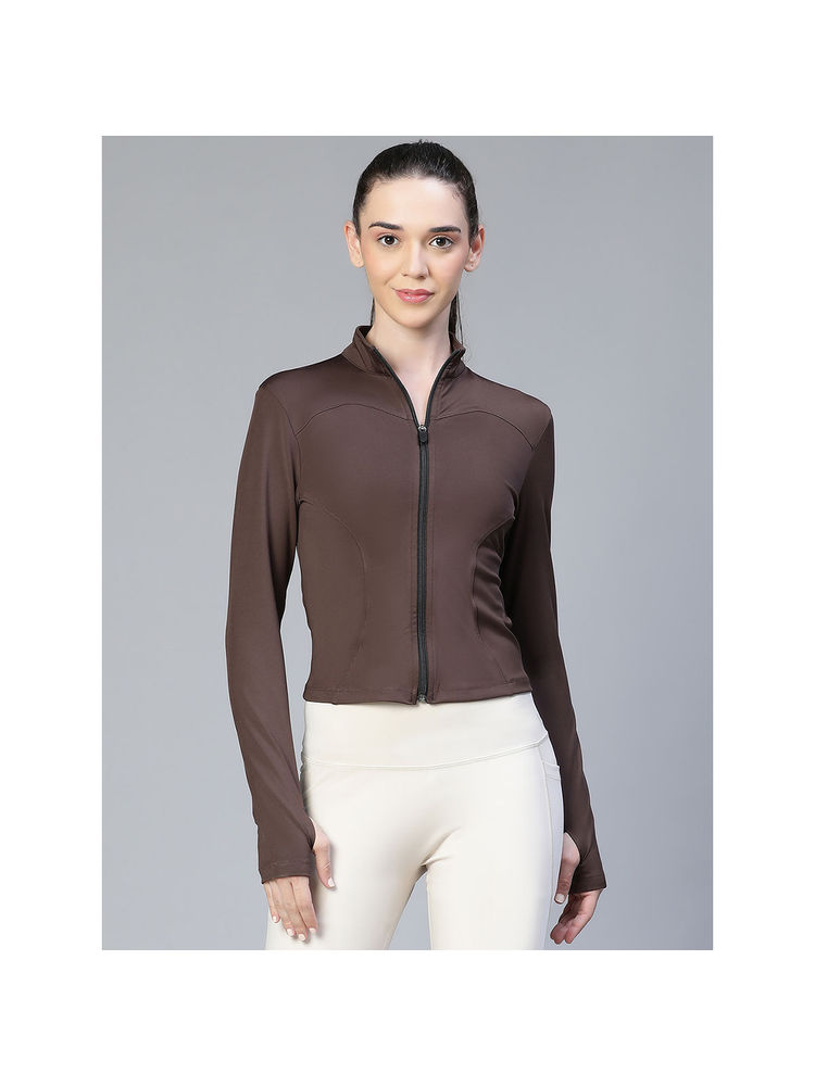 Athlisis Brown Women Solid Dry-Fit Outdoor Jacket-picture-14