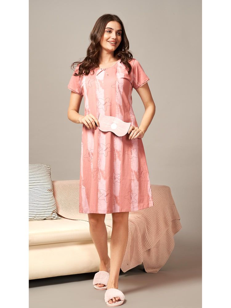 Quira Women Red Pure Cotton Printed Nightdress-image-17