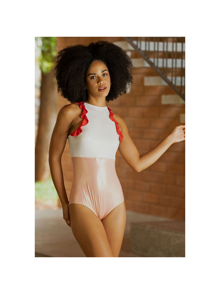 The Active Story Women White Colorblock Swimsuit-picture-10