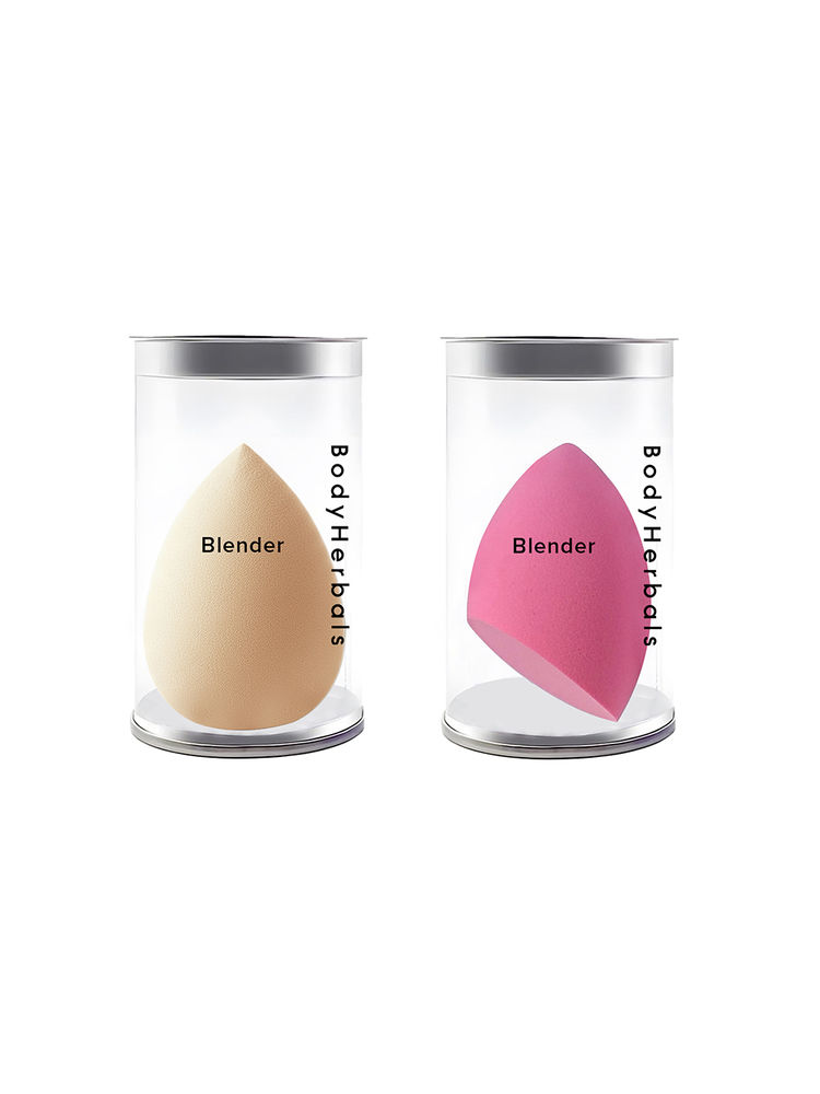 BodyHerbals Makeup Blenders In Separate Jars - Tear Drop And Half Moon Shape.-picture-12