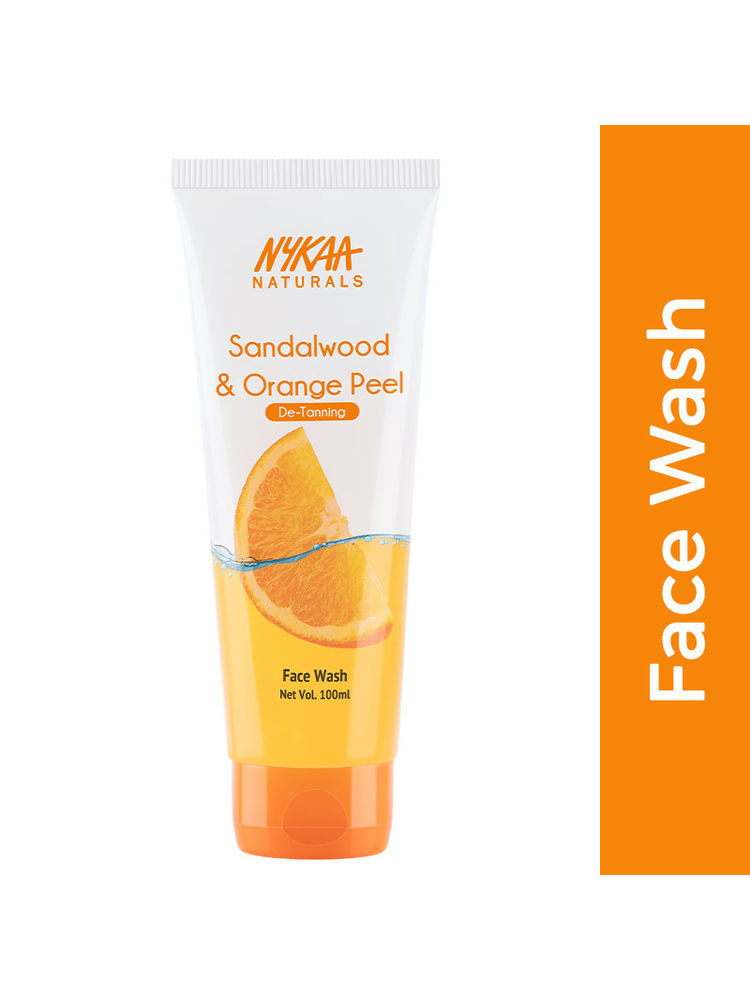 Nykaa Naturals Sandalwood & Orange Peel Face Wash For De-Tanning - For All Skin Types