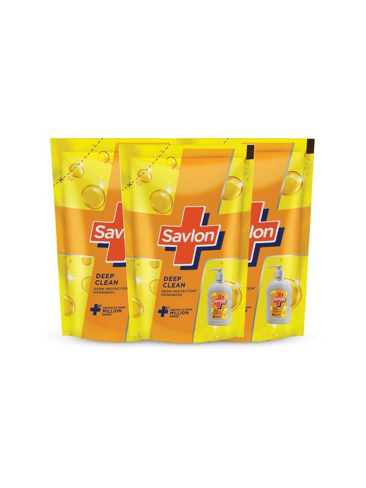 Savlon Deep Clean Germ Protection Liquid Handwash Refill Pouch (Pack Of 3)-picture-3