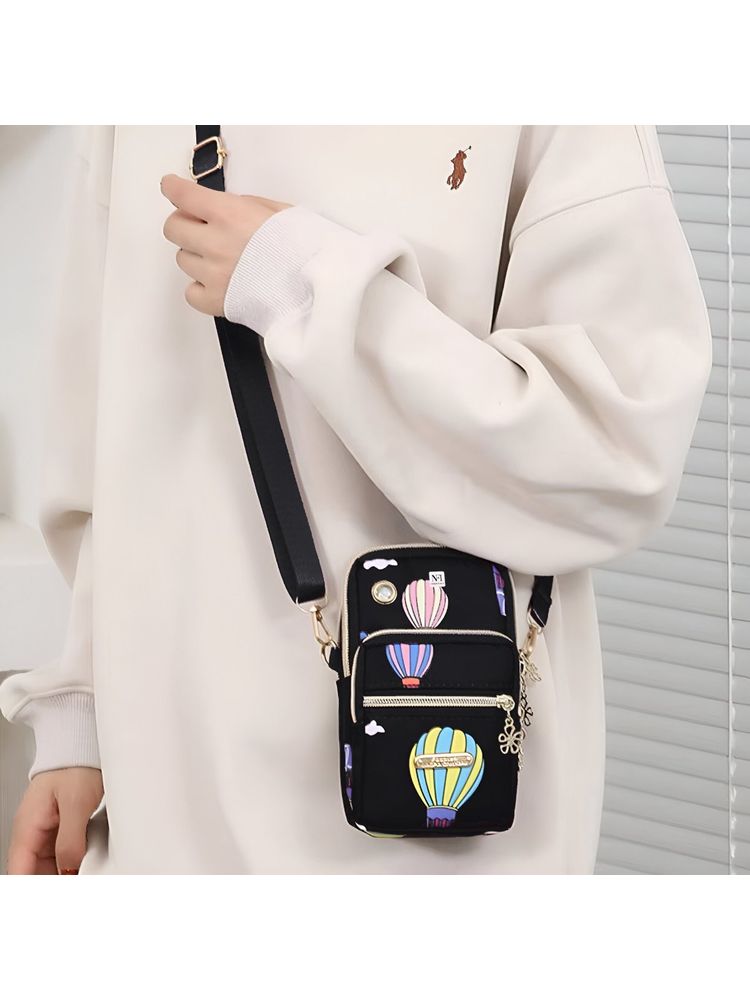 NFI Essentials Black Womens Mobile Phone Sling Bag-picture-22