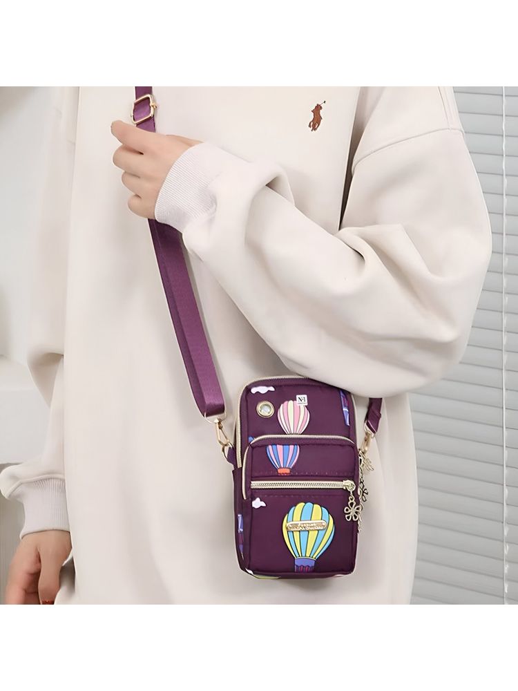 NFI Essentials Purple Womens Mobile Phone Sling Bag-picture-11