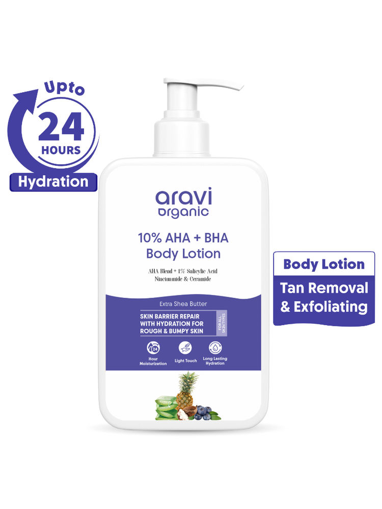 Aravi Organic 10% AHA + 1% BHA Body Lotion Treats Strawberry Legs & Bumpy Skin-picture-12