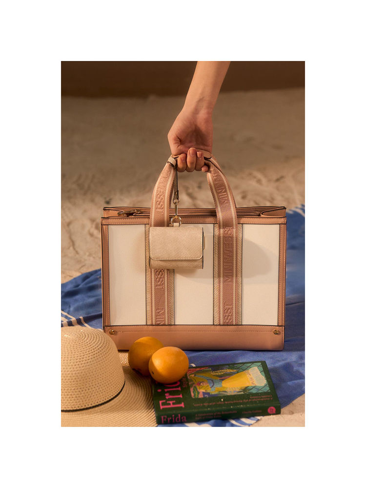 MINI WEST LONDON Pink Prague Luxury Handbag with Pouch-image-25