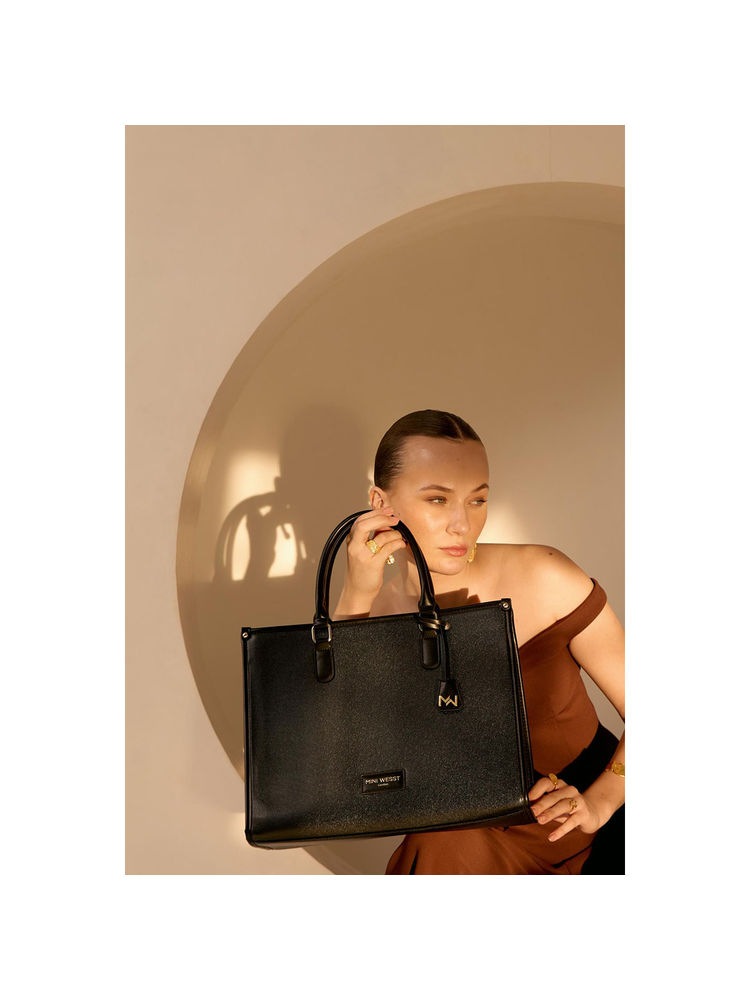 MINI WEST LONDON Black Times Square Luxury Tote Bag-picture-13