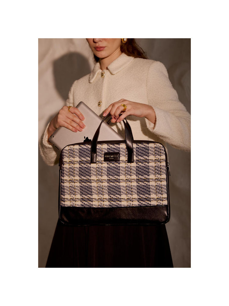 MINI WEST LONDON Blue Bourbon Street Laptop Bag with Pouch-picture-39