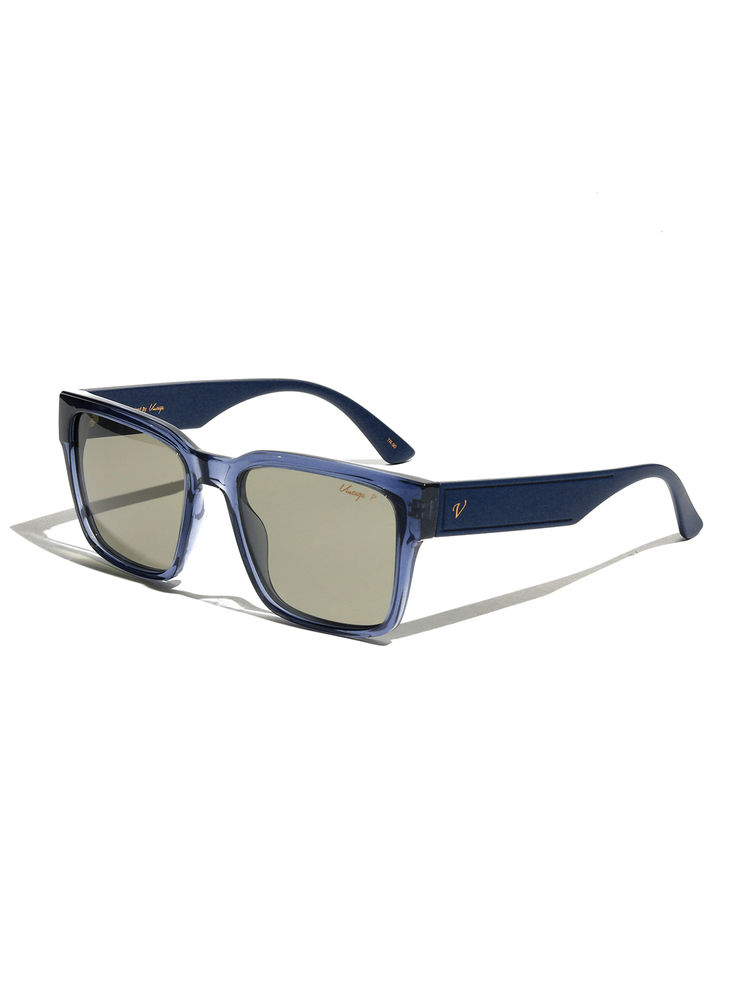 Vintage Unisex Polarised & UV Protection Grey Lens Rectangle Sunglasses-image-26