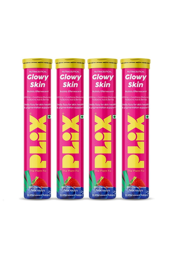 Plix Glowy Skin Bubbly 600MG Glutathione Effervescent Tablets - Pack Of 4-picture-12