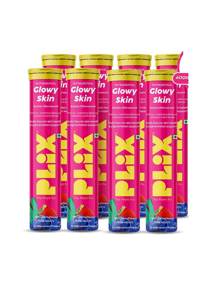 Plix Glowy Skin Bubbly 600MG Glutathione Effervescent Tablets - Pack Of 8-picture-21