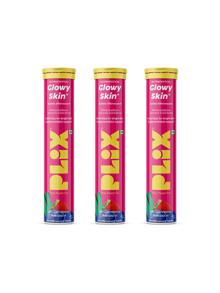 Plix Glowy Skin Bubbly 600MG Glutathione Effervescent Tablets - Pack Of 3-picture-27