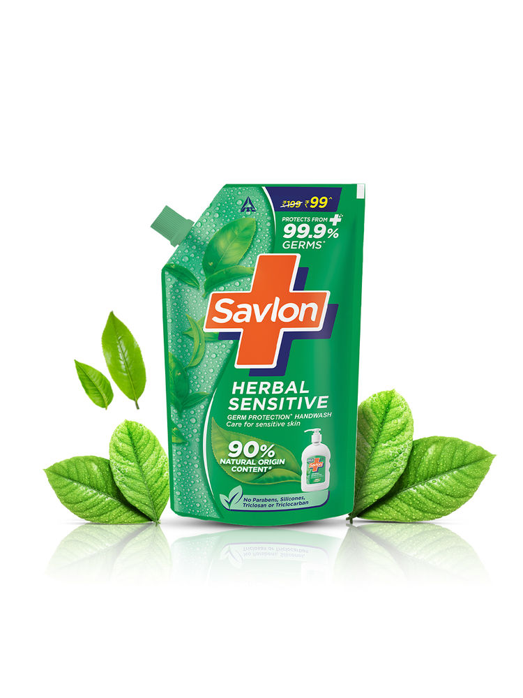 Savlon Herbal Sensitive PH Balanced Liquid Handwash Refill Pouch-image-40