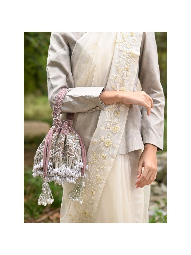 Odette Pink Tassel Potli Bag-picture-22