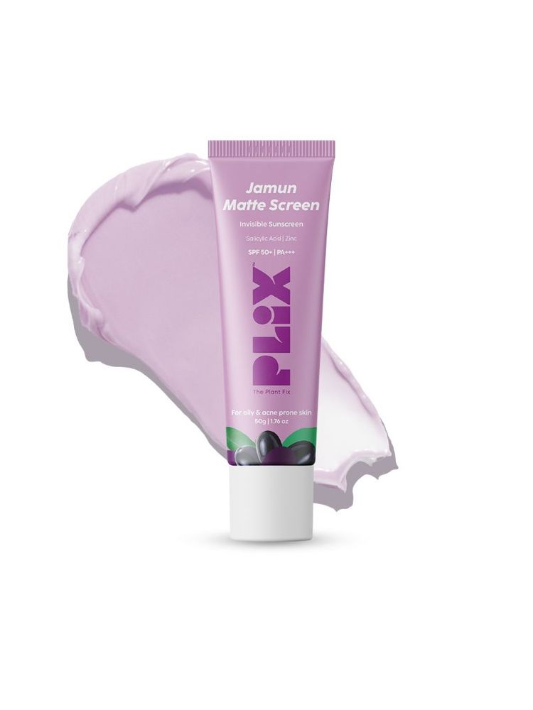 Plix 0.1% Salicylic Acid Jamun Mattifying Lightweight Sunscreen SPF50+ PA+++ UVA, UVB Shield-picture-14