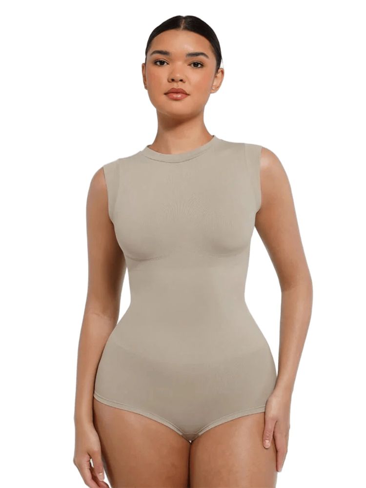 shop the edit Seamless Shapewear Bodysuit with Cap Sleeve-picture-7