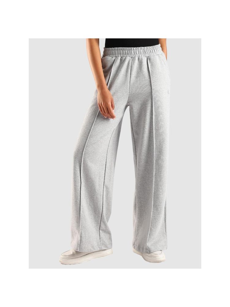 Calvin Klein Grey Wide Fit Solid Mid Rise Track Pant-image-4