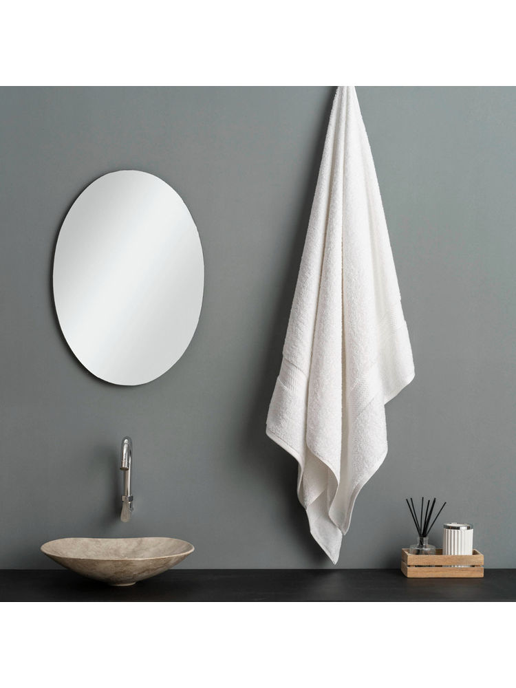 Ddecor Live Beautiful White Cotton 500 GSM Bath Towel - Pack of 1-picture-11