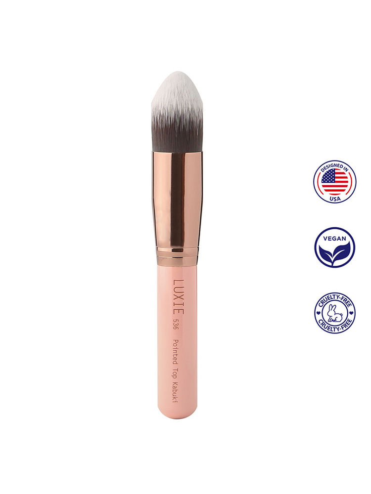LUXIE 536 Pointed Top Kabuki Rose Gold-picture-17