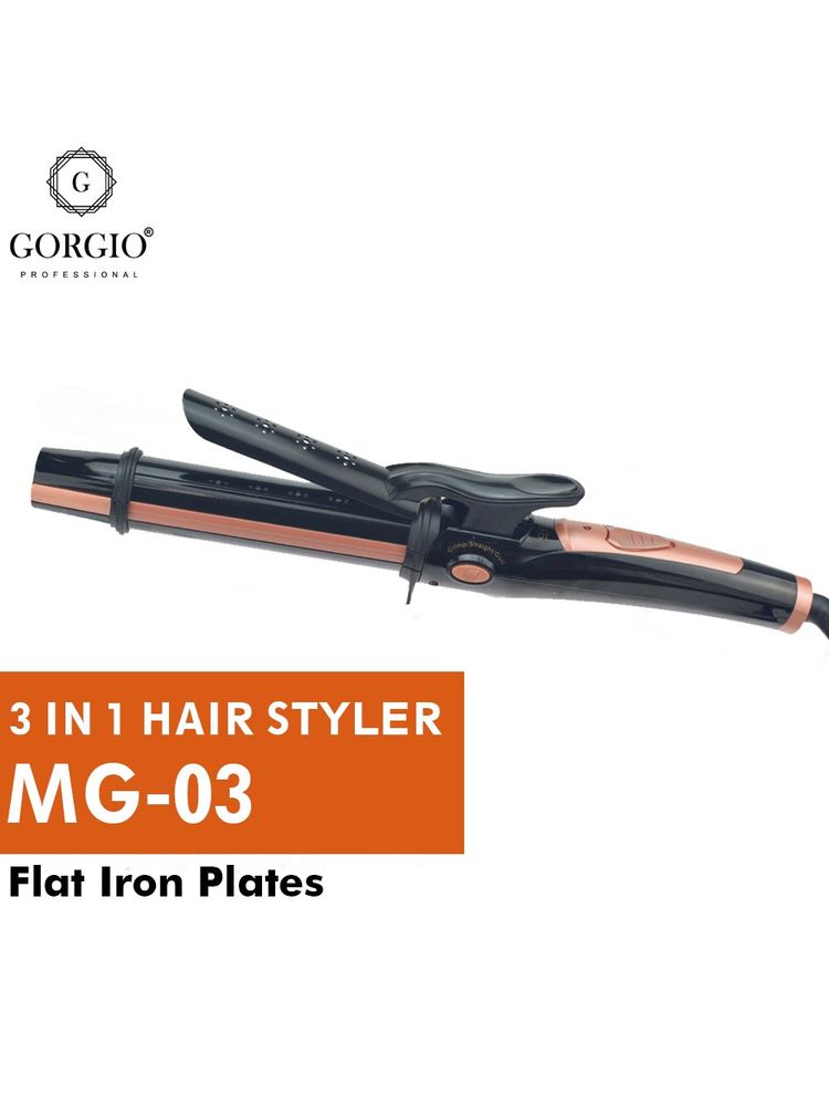 Gorgio Professional 3 In 1 HairStyler (MG-03)-Straightner ,Tong and Crimper-picture-49