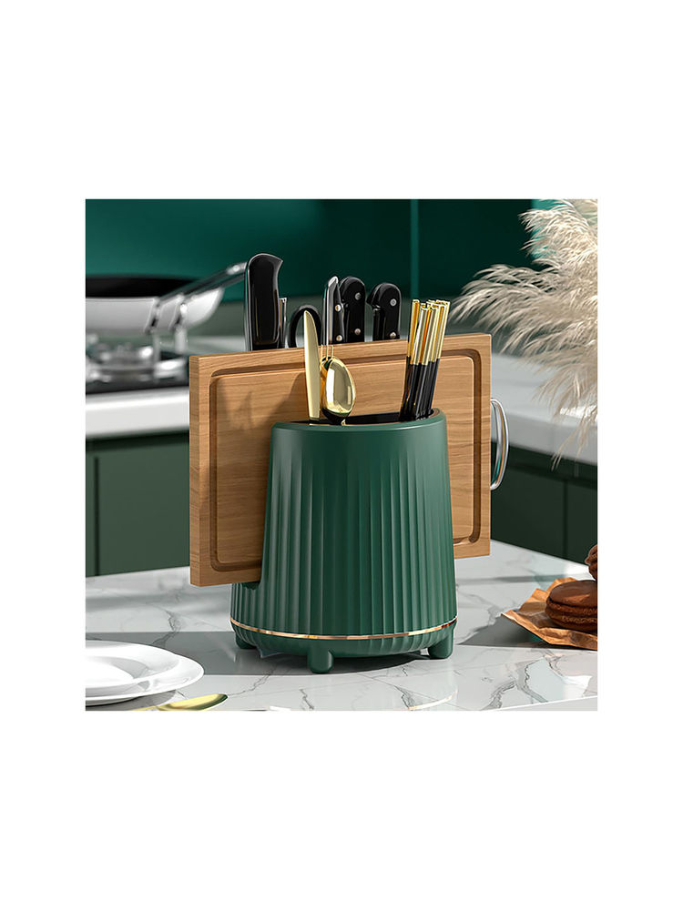 House of Quirk Chopping Board Holder, Organizer Silverware Flatware Organizer - Green-picture-10