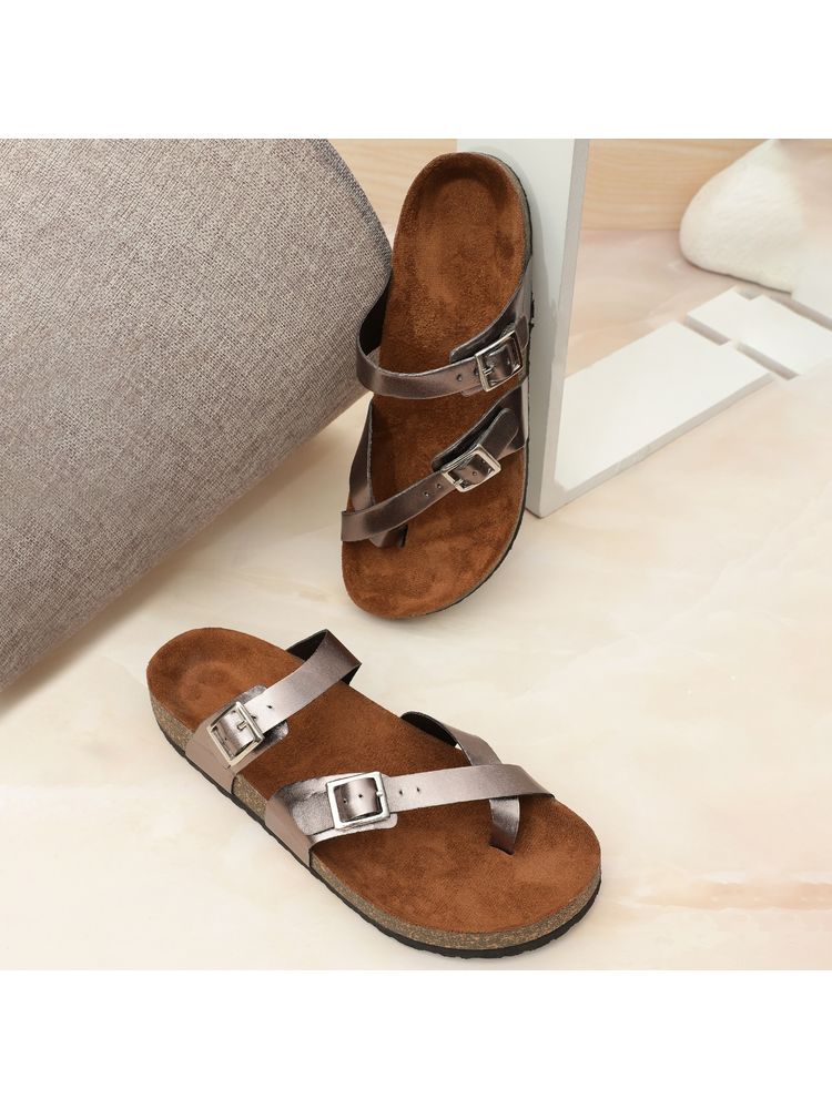 MOZAFIA Womens Compass Bronze Sandals-image-2