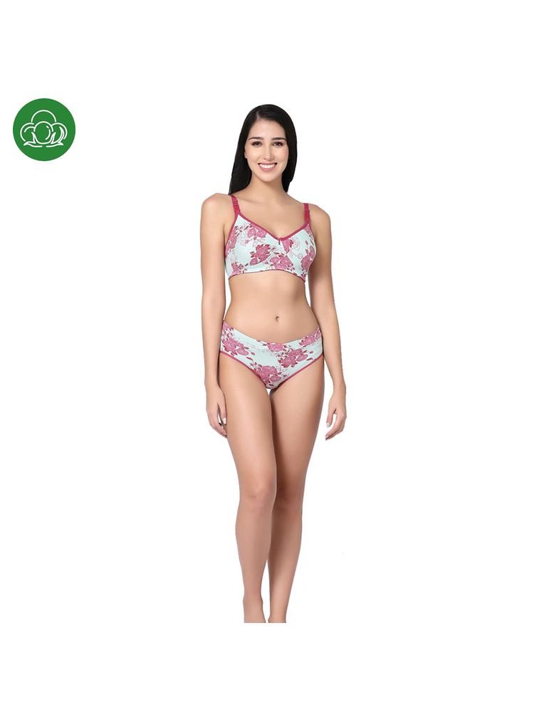 Inner Sense Organic Cotton Antimicrobial Soft feeding Printed Bra and Panty (Set of 2)-picture-27