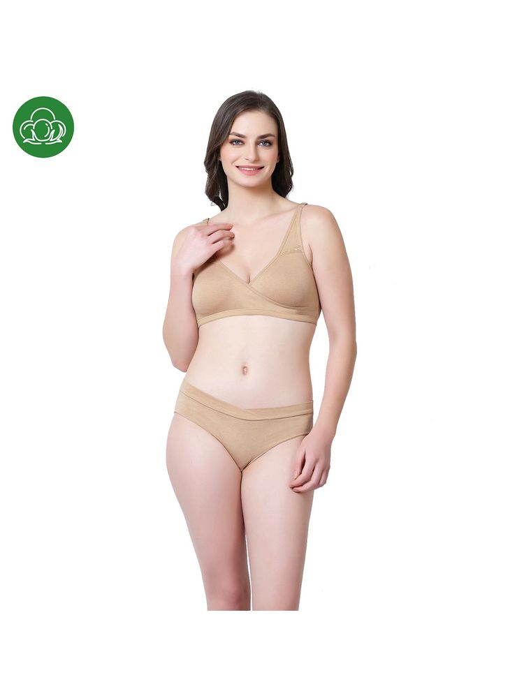 Inner Sense Organic Cotton Antimicrobial Seamless Sleeping Bra and Panty (Set of 2)-image-4