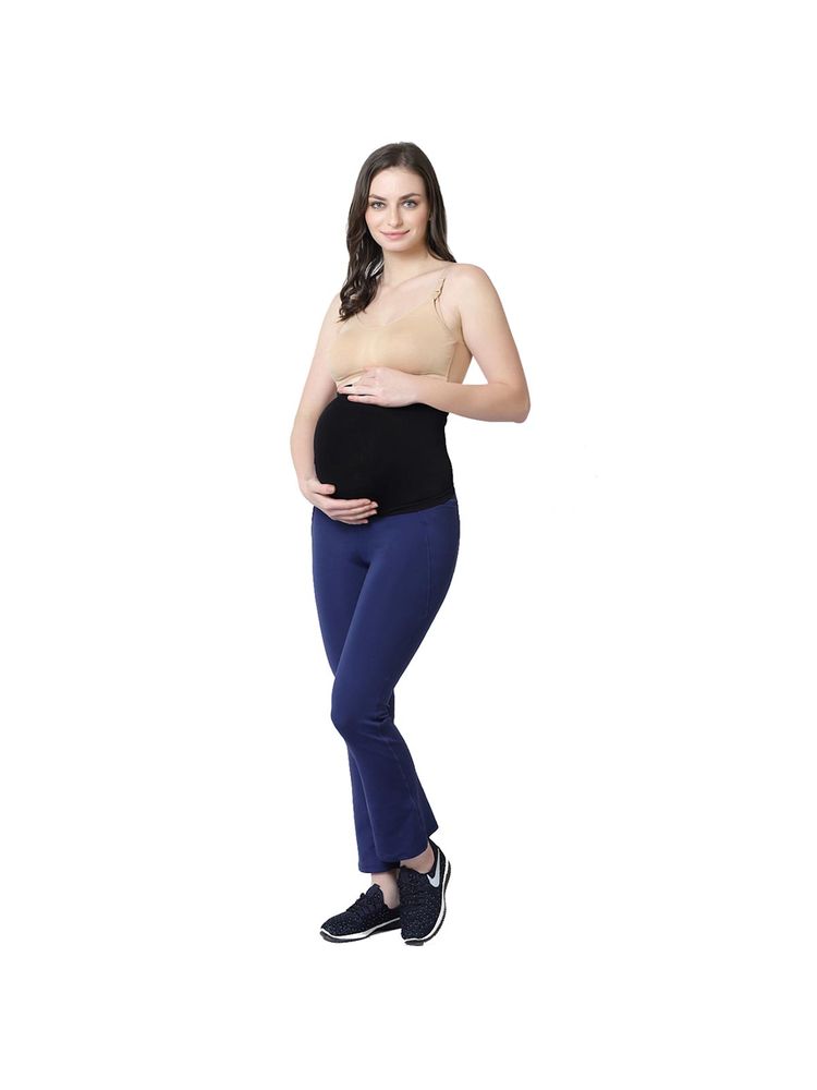 Inner Sense Bamboo Fiber Seamless Side Maternity Belly Band-picture-0