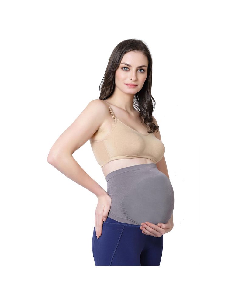Inner Sense Bamboo Fiber Seamless Side Maternity Belly Band-image-36