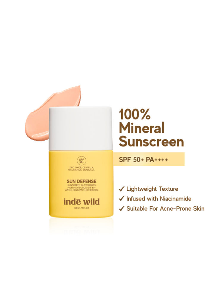 inde wild Sun Defense Mineral Sunscreen SPF 50+ Glow Drops PA++++-picture-33