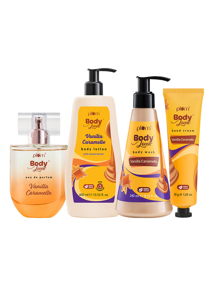 Plum Bodylovin' Vanilla Caramello Bath & Body Gift Set-image-46
