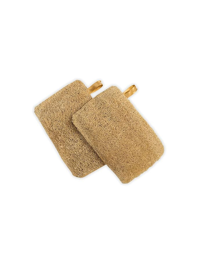 Bronson Professional 2 Pc Natural Sun Dried Bath LoofahScrubber Sustainable Handmade-picture-31