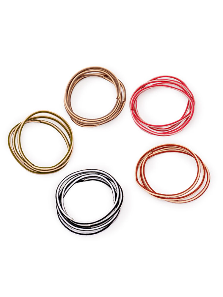 Beautiliss Elastic Hair Rubber Bands Hair Ties Soft Stretchable Twin Colour-picture-20