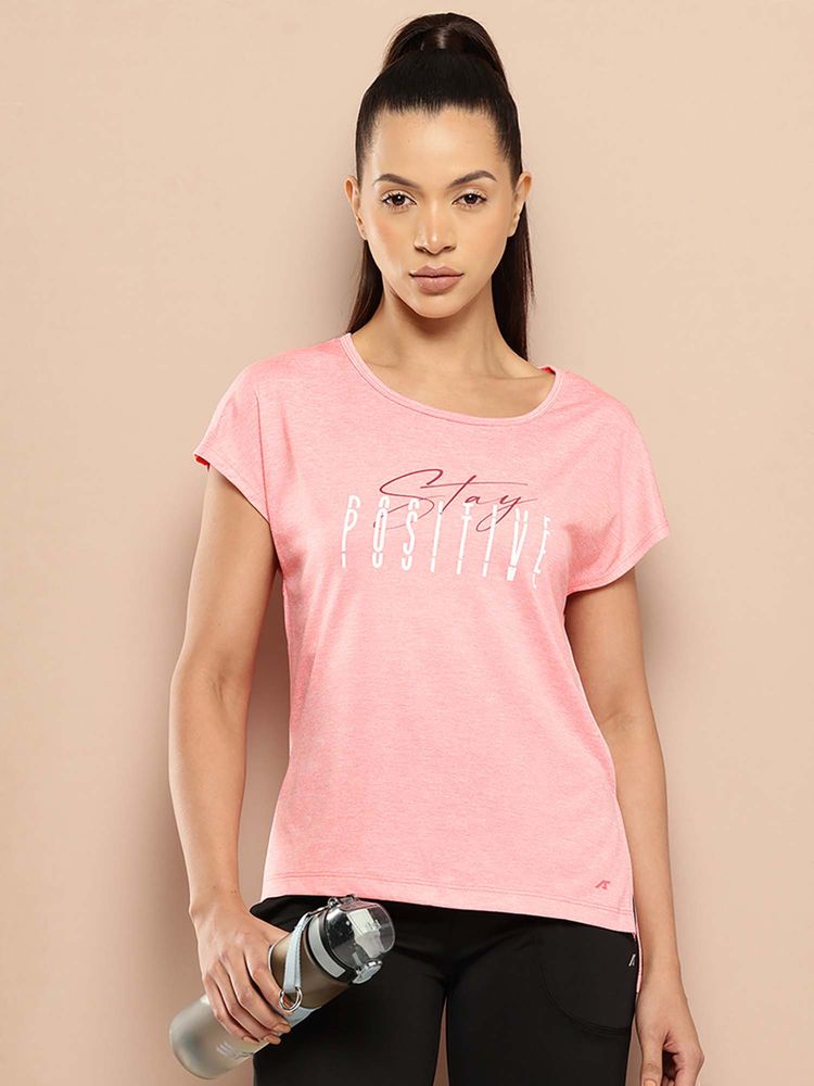 Alcis Peach Slim Fit Pull On Round Neck T-Shirt-picture-10