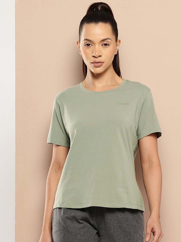 Alcis Green Regular Fit Pull On Round Neck T-Shirt-picture-42