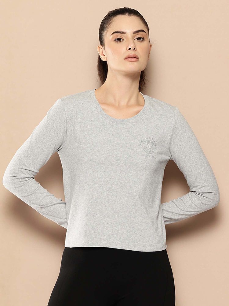 Alcis Grey Regular Fit Pull On Round Neck T-Shirt-picture-41