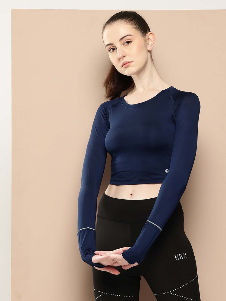 Alcis Navy Blue Slim Fit Pull On Round Neck T-Shirt-picture-27