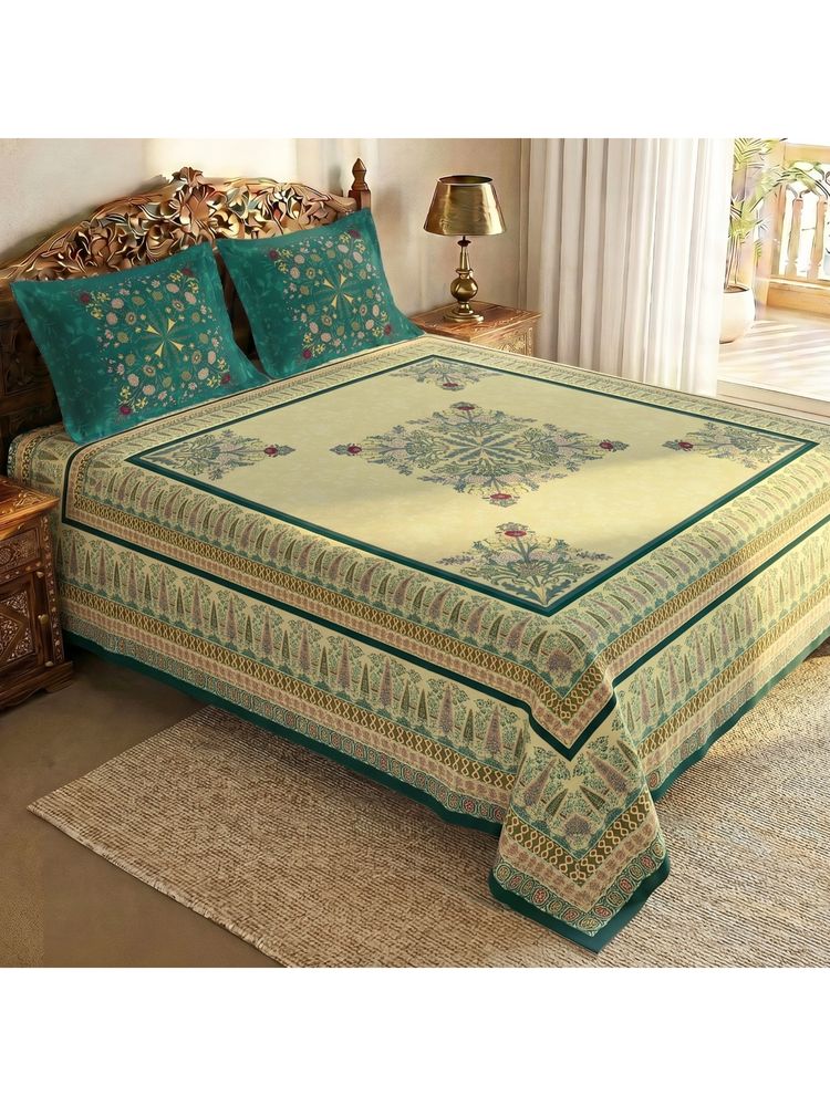 Story@Home 240 Tc Super Soft Microfiber King Size Bedsheet with Pillow Covers-image-5